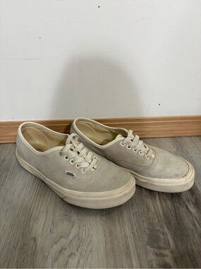 Vans Beige Low-Top Canvas Sneakers